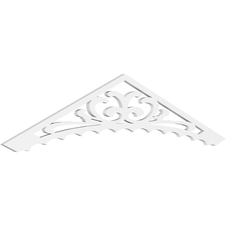 Ekena Millwork Pitch Genova Architectural Grade PVC Gable Pediment, 72"W x 15"H x 1"P (5/12) GPP072X015X100GEN